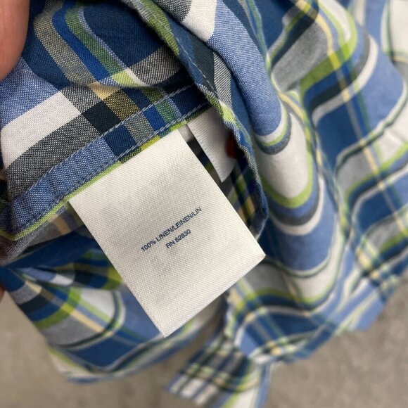 NWOT Lands' End Men's M Tailored Fit Plaid Short Sleeve Button down Shirt - Picture 6 of 7